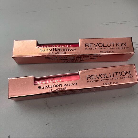 Revolution Salvation Velvet Lip Lacquer Set Attract and The One For All - Picture 1 of 2